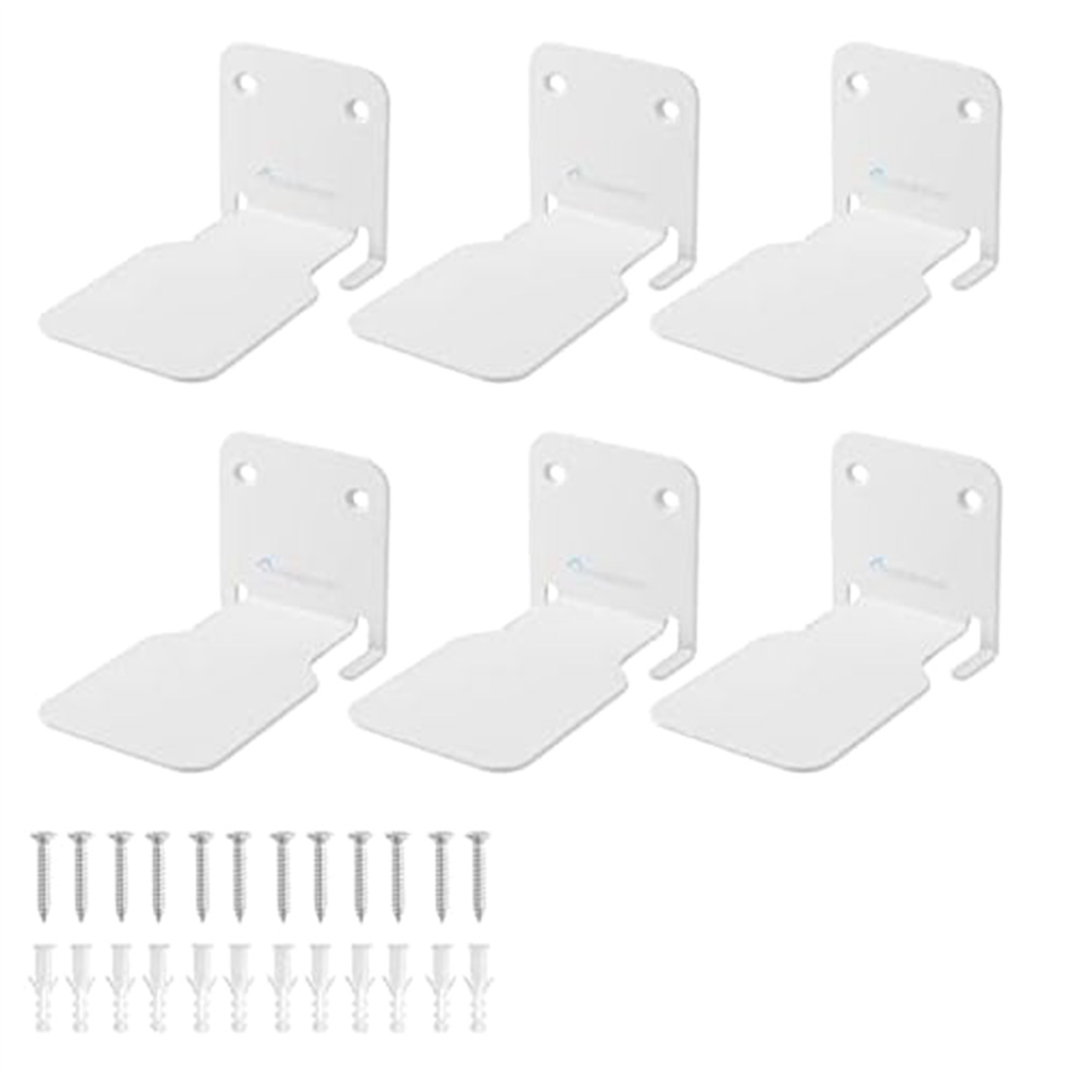 6Pcs Floating Bookshelf For Wall Space-Saving, Metal Book Storage 4853956051536