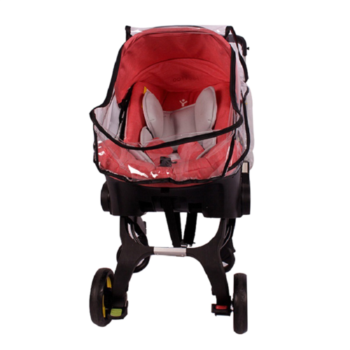 Baby Carriage Rain Cover Breathable Double Zipper Windproof 2