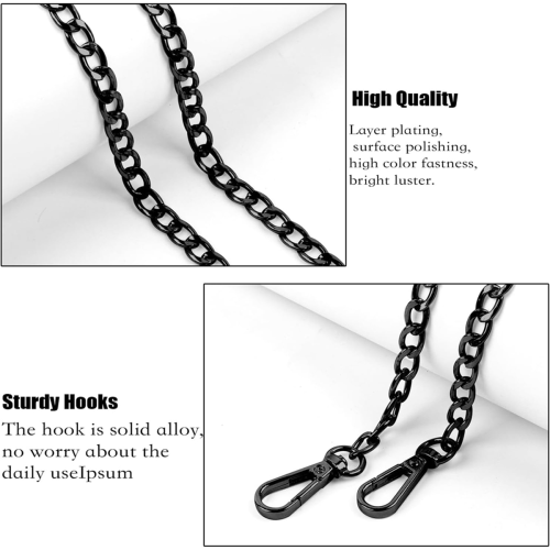 Purse Chain Replacement,8 Pack Wallet Shoulder Bag Black 2