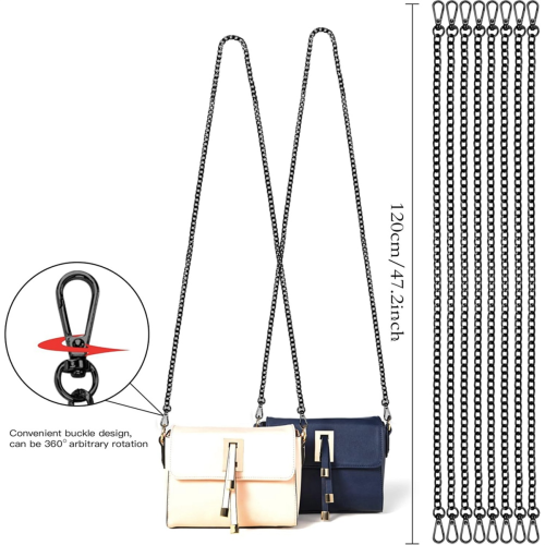 Purse Chain Replacement,8 Pack Wallet Shoulder Bag Black 1