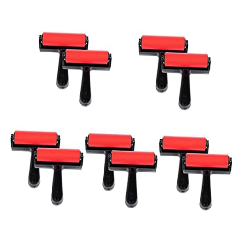 Roller Mini Tool Hand Print Hard Rubber Applicator,10PCS