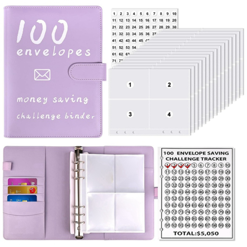 Budgeting Binder Budget Book Cash Saving Challenge Box Kit () 1