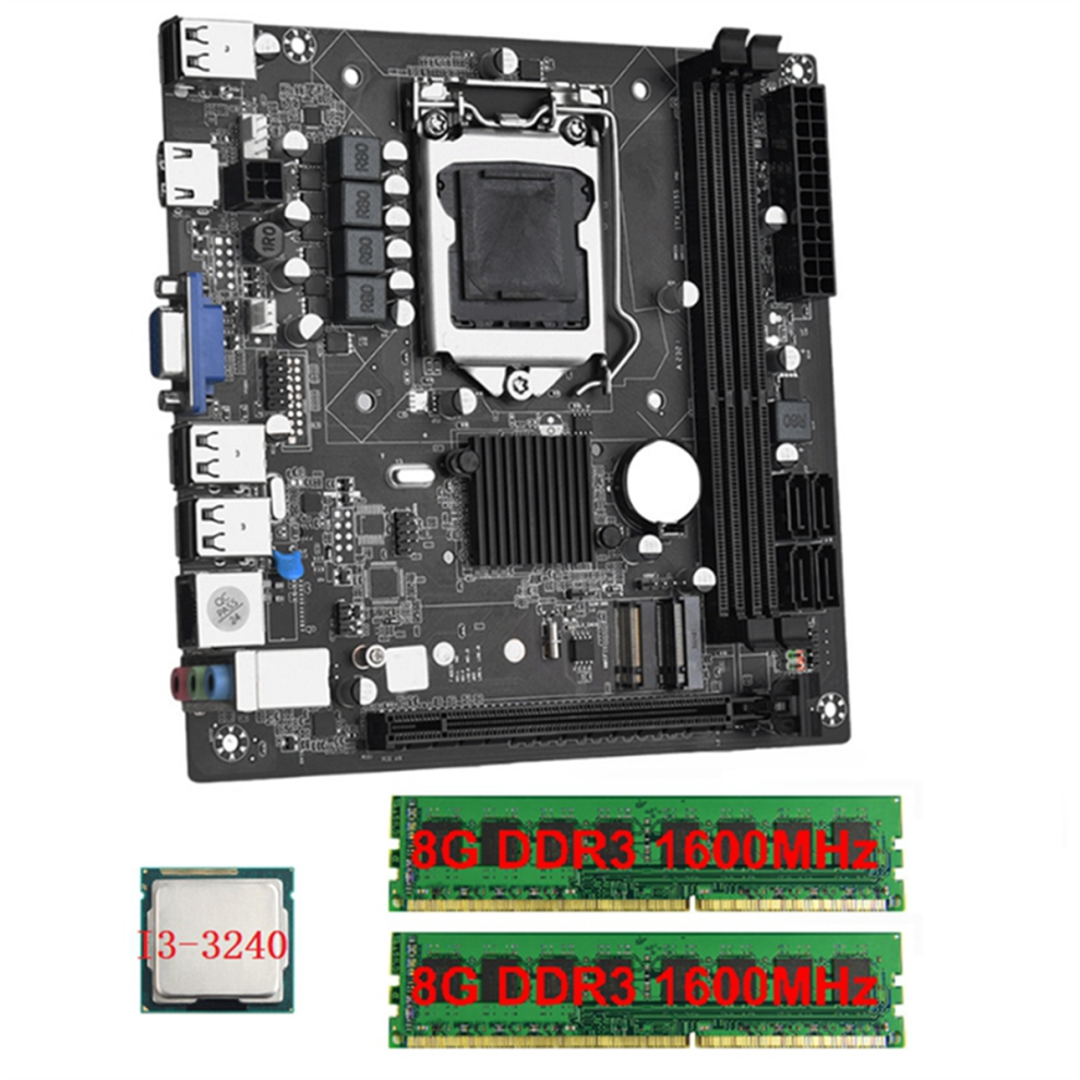 Itx H61 Desktop Motherboard+I3-3240+2X8g Ddr3 1600Mhz Ram Cpu 4853956057729