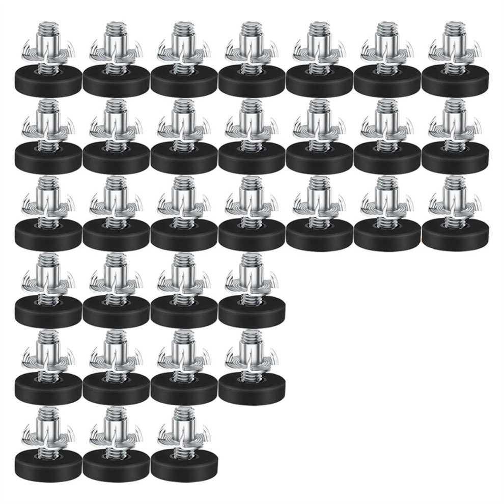 32 Pcs M6 Thread Adjustable Furniture Levelers Screw In Chair Feet 4853956056180