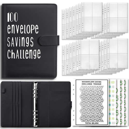 100 Envelope Challenge Binder, A5 Binder,Budget Book A