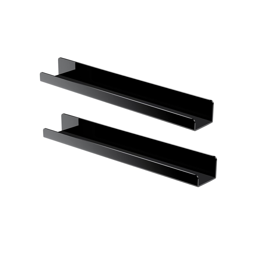 Wall-Mounted Storage Shelf Punch-Free Sticker Black 4853956063430
