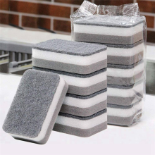 Heavy Duty Scrub Sponges,Dual-Sided Dishwashing Sponge for Kitchen,Multi-Use Deep Cleaning Sponge,Gray 40 Pcs