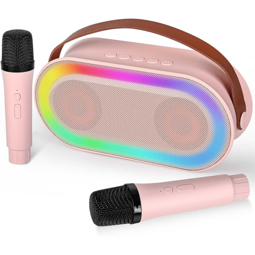 Mini Karaoke Machine, Portable Bluetooth Speaker Set (Blue) 2