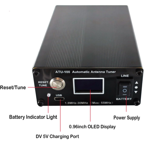 ATU-100 Antenna Tuner for Ham Radio 1.8-55MHz Automatic 1