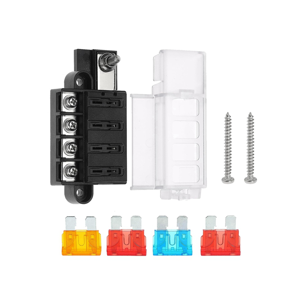 4 Circuit Fuse Block For Blade 5045 With Cover Marine 4853956060163