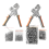 Grommet Eyelet Pliers Kit, 1/4 in 6mm 3/8 10mm Tool Kit 1