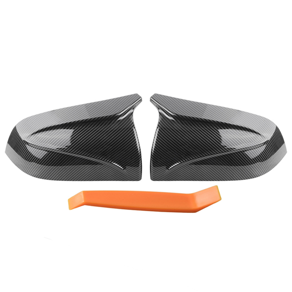 Carbon Fiber Look Rearview Mirror Cover Decor Cap 4853956059839