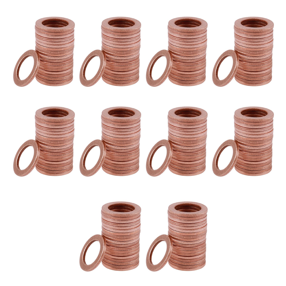 200Pcs 12Mm X 18Mm 1.5Mm Copper Flat Washer Ring Sealing Fitting 4853956060347