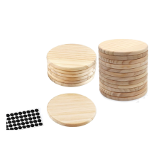 20Pcs Unfinished Wood Coasters, 4 Inch Round Blank Wooden Coasters