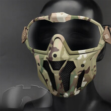 Mask with Integrated Micro Fan, Breathable T Full Face Mask Suitable for Helmet (MA126CP)