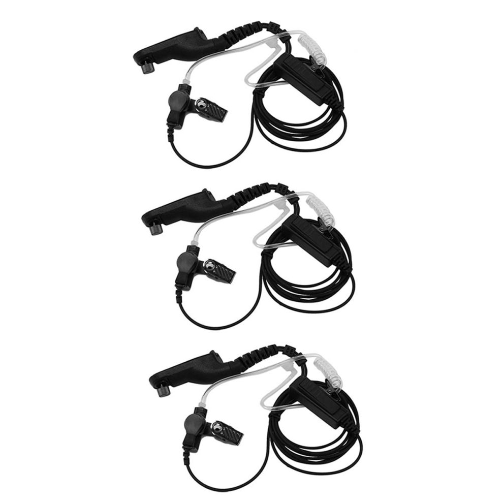 3X Air Acoustic Tube Earpiece Ptt Mic Headset For Xir P8668 Xpr 6500 6550 Walkie Talkie Radio Earphone 4853956064192