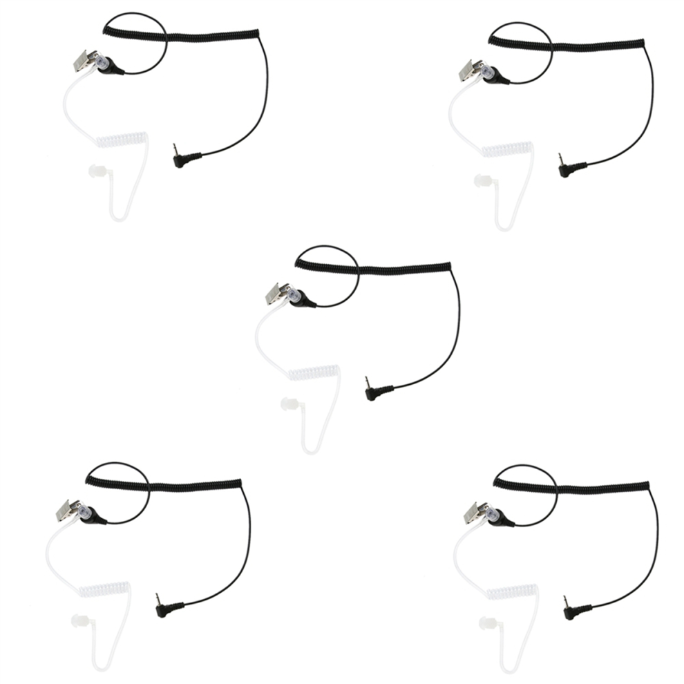 5X 1Pin 2.5Mm Covert Acoustic Tube Earpiece Earphone For 2Way Radios Icom With Earbud 4853956067575