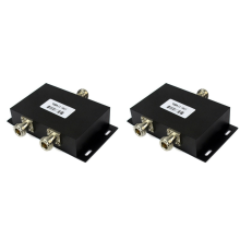 2X 2 Way VHF 136-174MHz Antenna Power Divider Splitter for Radio Repeater