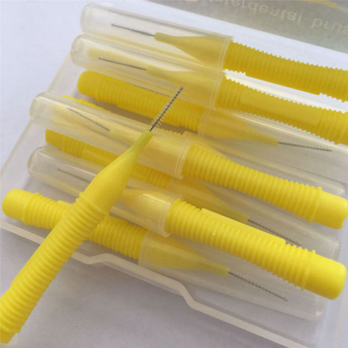 100Pcs/Box 0.4MM Straight Interdental Brush Teeth Cleaning 2