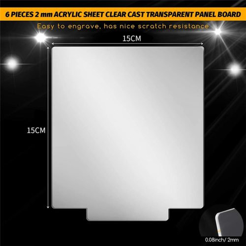 Acrylic Sheet Clear Cast for LED Light Base Table Signs DIY Display Projects Craft LEDLights 18 Pieces 2