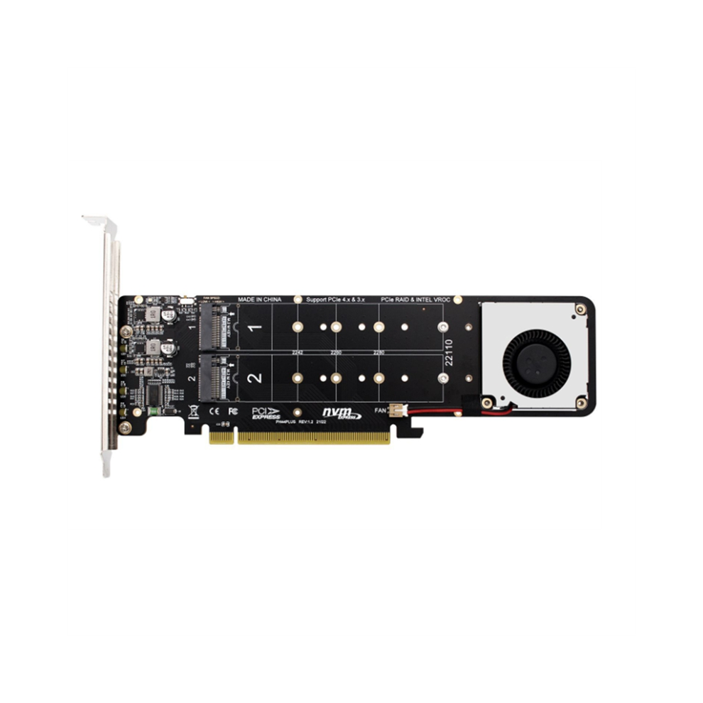 Double-Sided 4-Disk Pci-E X16 To M.2 M-Key Nvme X4ssd Adapter 4853956076928