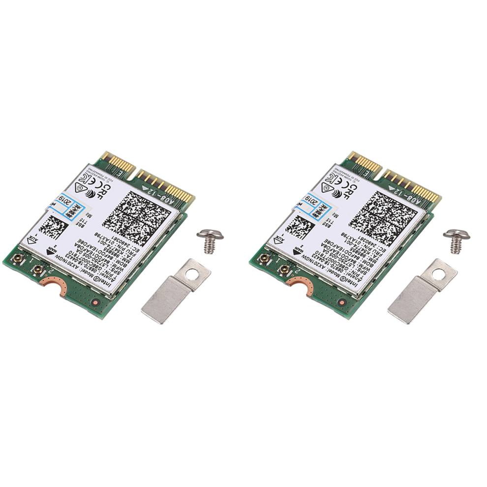 2X For Wi-Fi 6 Ax201 Bluetooth 5.0 Dual Band 2.4G/5G Wireless Ngff Button E Cnvi Wifi Card Ax201ngw 2.4Ghz 4853956076027