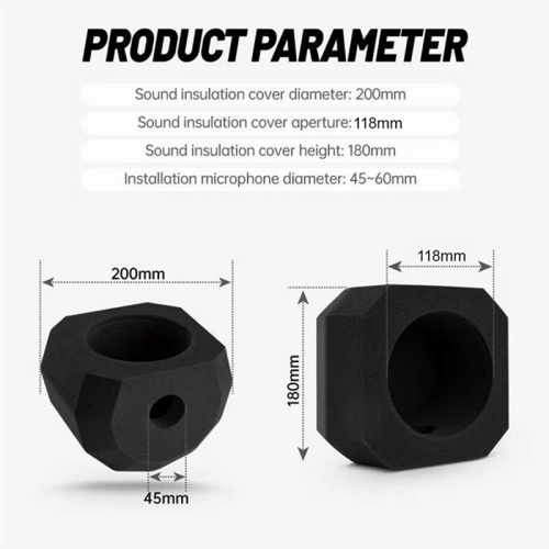 Professional Microphone Isolation Shield Windscreen Foam Filter 1