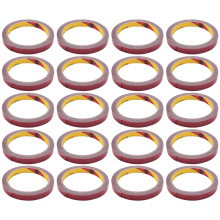 20 Pcs Strong Permanent Double Sided Super Sticky Foam Tape Roll for Vehicle Car, Red 12MMx3M