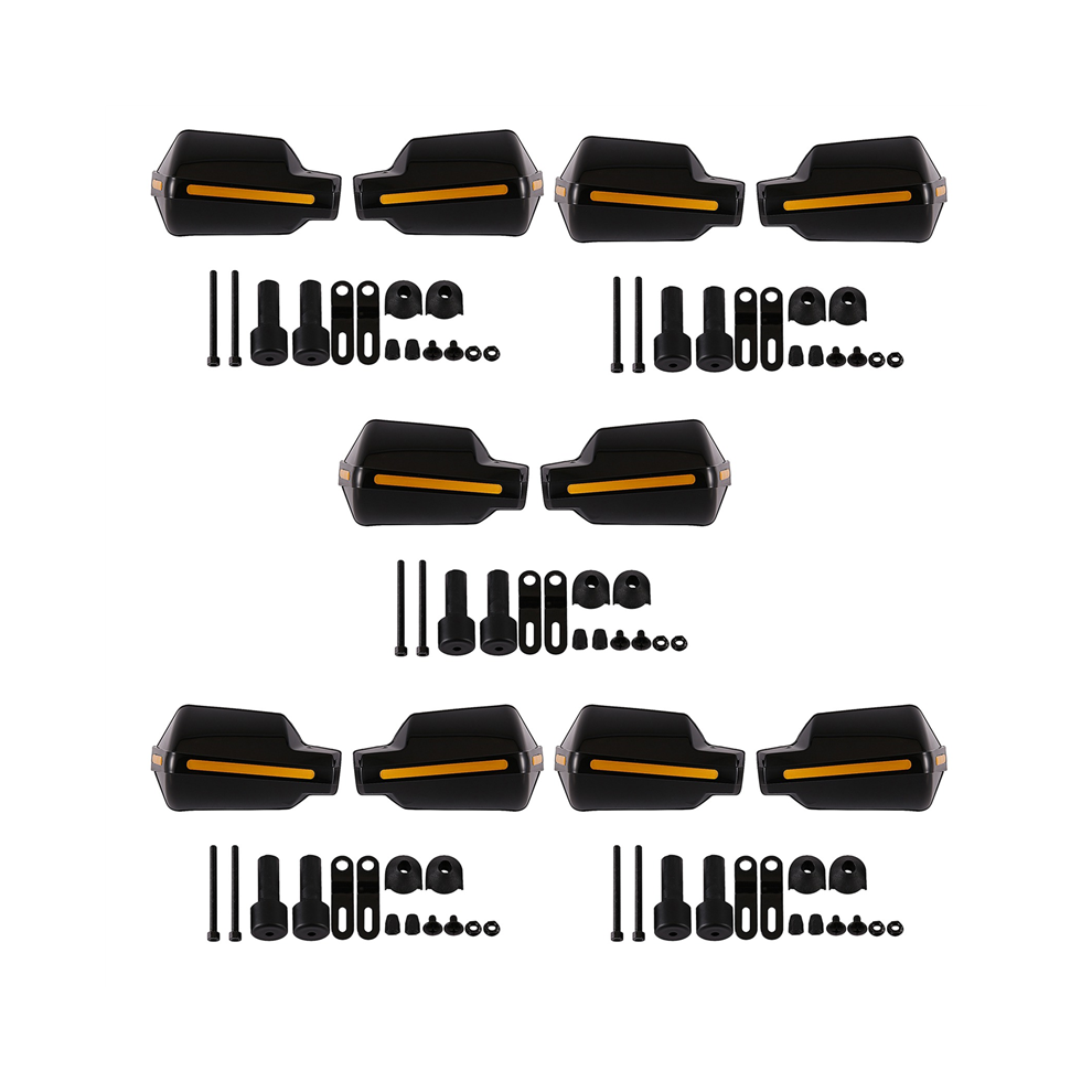 5 Pair Motorcycle 7/8 Inch 22Mm Handlebar Handguard Handle Protector Bike Brush Wind Guard(Black) Black 4853956082356