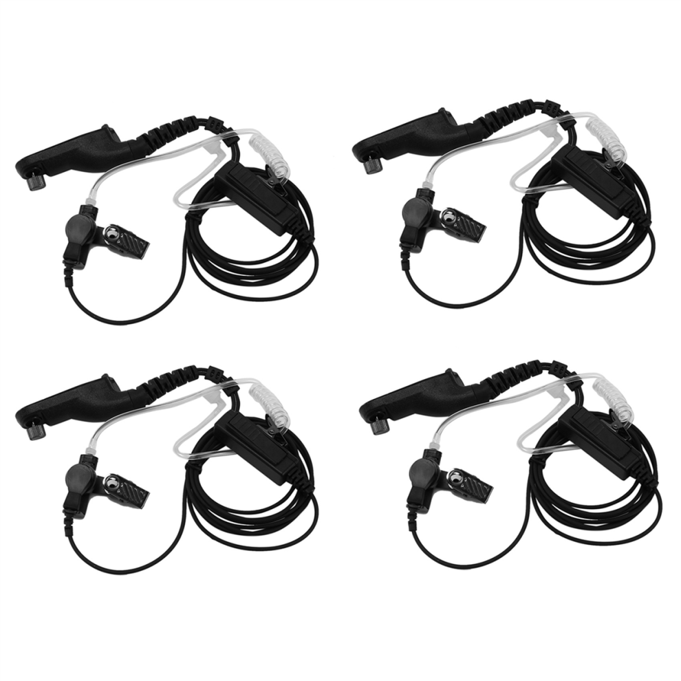 4X Air Acoustic Tube Earpiece Ptt Mic Headset For Xir P8668 P8268 Apx 7000 Xpr 6500 6550 4853956079141