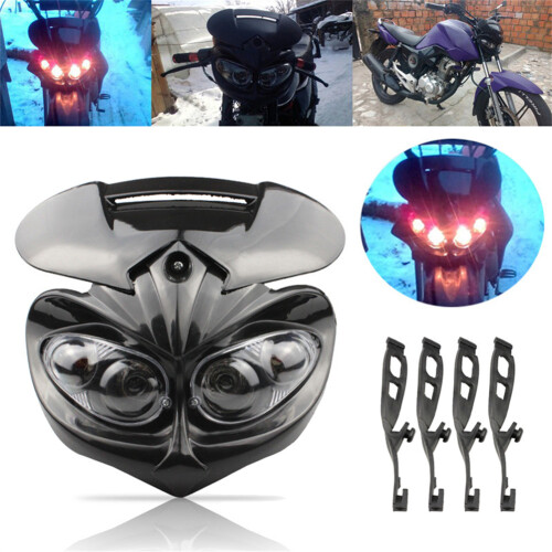 Fairing Light High / Low Beam Motorcycle Dual Headlight 1