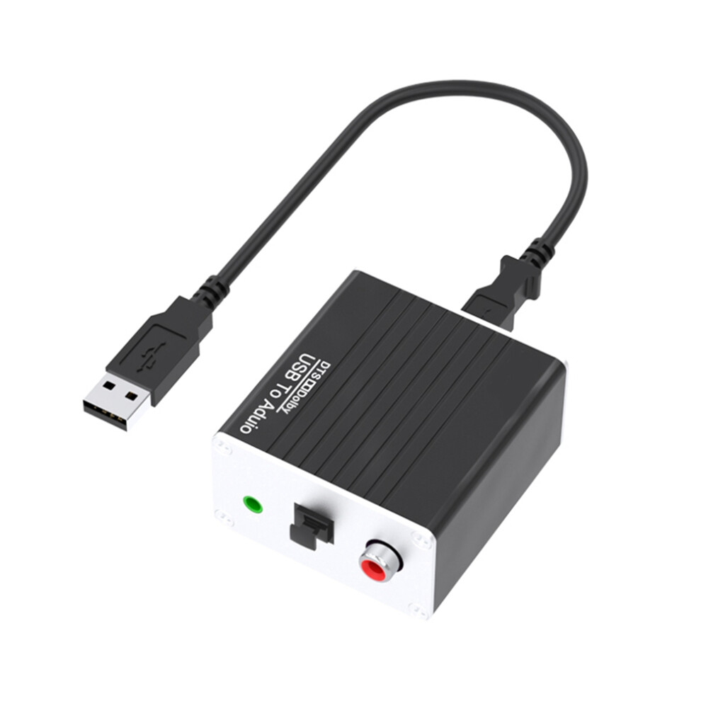 Usb To Audio Converter Sound Card For 3.5Mm Speaker Aux Fiber 4853956086316