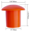 80 Pcs Rebar Caps, Orange Covers Caps for Stake, 10M -25M 5