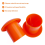 80 Pcs Rebar Caps, Orange Covers Caps for Stake, 10M -25M 4