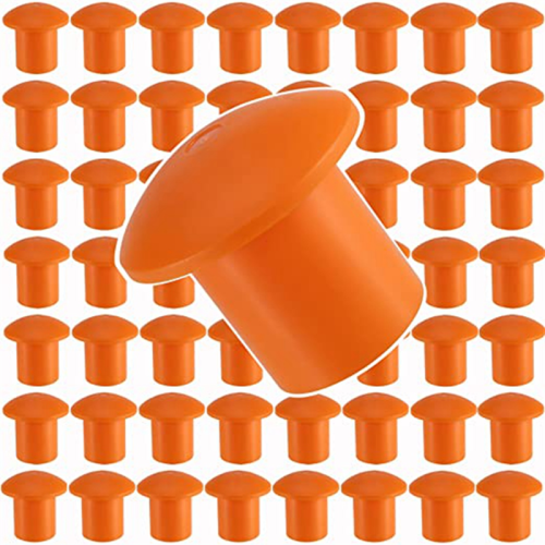 80 Pcs Rebar Caps, Orange Covers Caps for Stake, 10M -25M