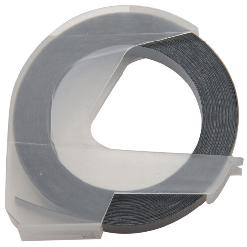 24 Roll Embossing Label Maker Tape 3D Plastic 9mm x White on Black/ Blue/ Red/ Green for 1