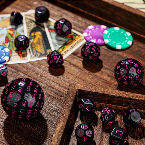 15Pieces Complete Polyhedral DND Dice Set D3-D100 for Table Games 2