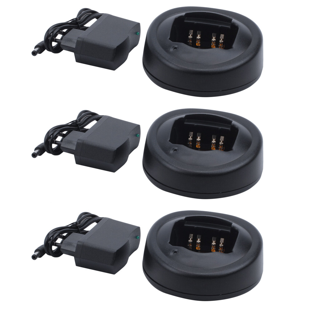 3X For Cb Radio Gp328 Desktop Battery Charger Adapter Gp320 Gp338 Gp340 Gp360 Gp380 Gp240 Intercom Eu Plug 4853956093413