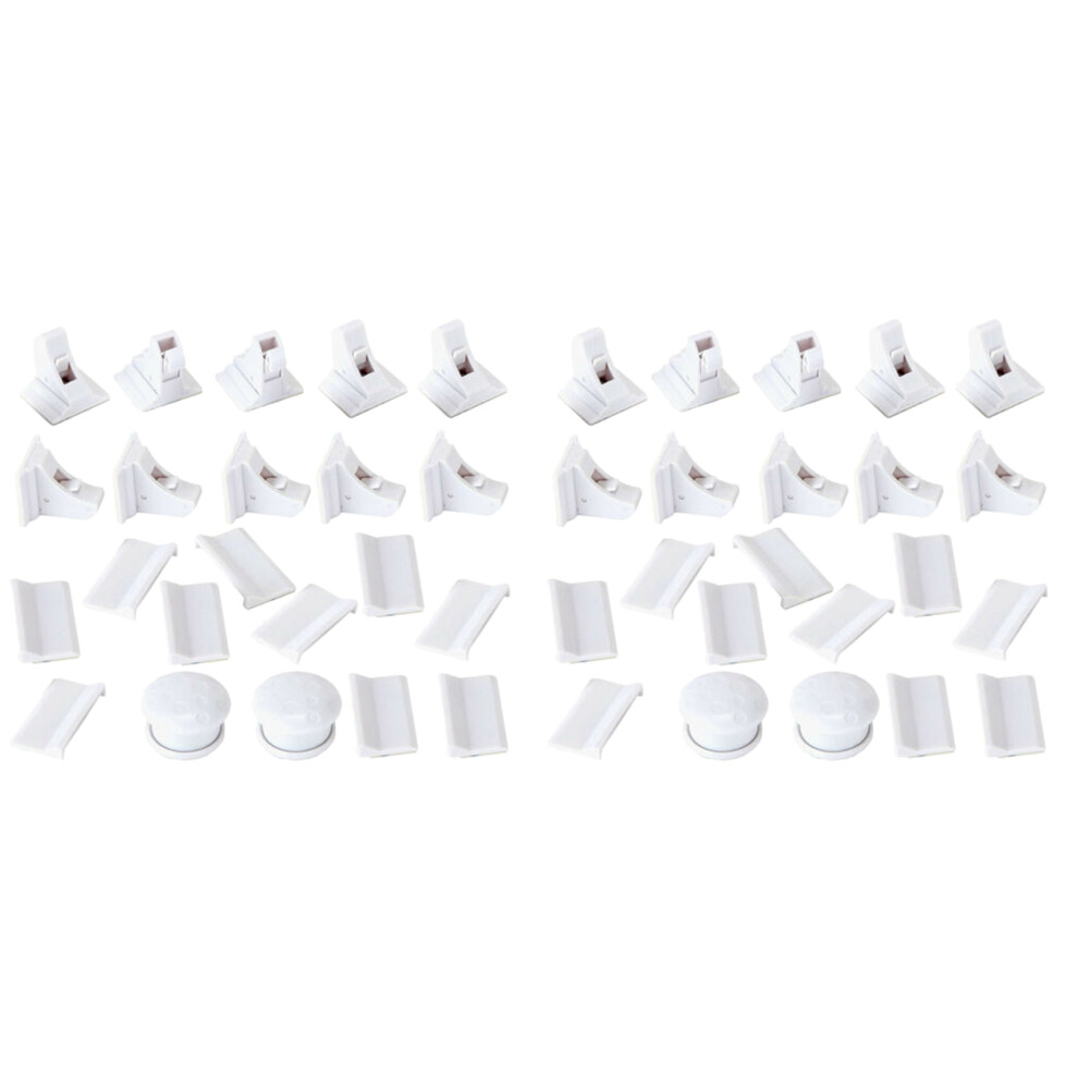 20+4 Magnetic Cabinet Locks Child Proof Cupboards Drawer Kids Lock Catch White Exogio