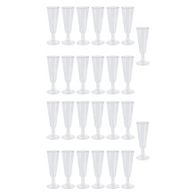 120Pcs 150Ml Disposable Hard Plastic Champagne Glass Red Wine Goblet Festival Event Supplies