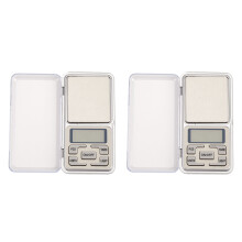 2pcs 500G x 0.01G Mini Digital Scales Jewelry LCD Display High Precision Measuring Pocket Weight Tools