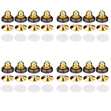 16 Set Gold Speaker Spike with Floor Discs Stand Foot Isolation Spikes Professional Accessories