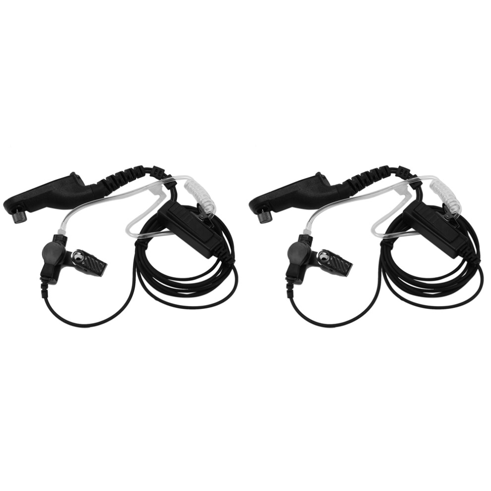 2X Air Acoustic Tube Earpiece Ptt Mic Headset For Xir P8668 P8268 Apx 7000 Xpr 6500 6550 4853956091549