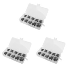 1500Pcs Mixed Size 3-12 High Carbon Steel Carp Fishing Hooks Pack with Hole Retail Box Jigging Bait