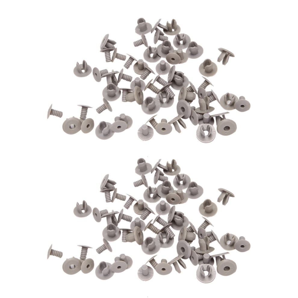 200X For T4 T5 Transporter Eurovan Trim Panel Lining Clips Dark/Grey 4853956097640