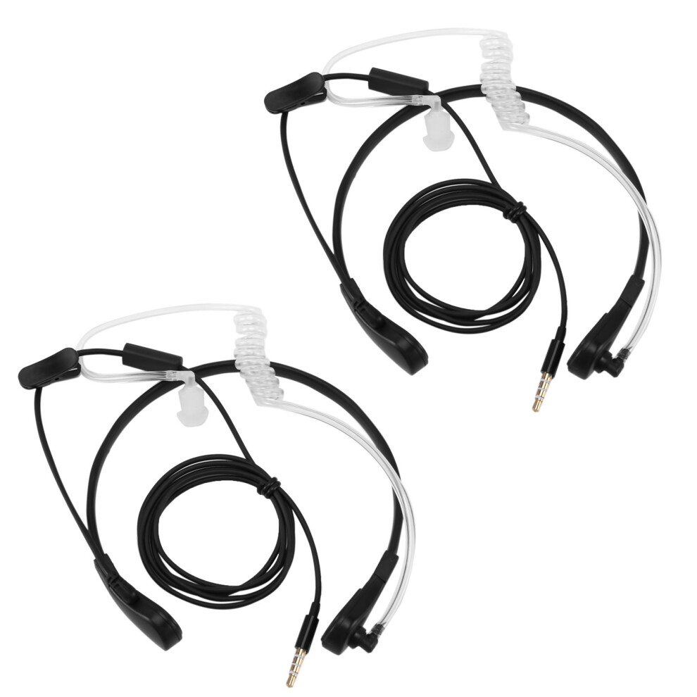 2X 1Pin 3.5Mm Throat Mic Microphone Covert Acoustic Tube Earpiece Headset For ///Blackberry/Motoro 4853956098999