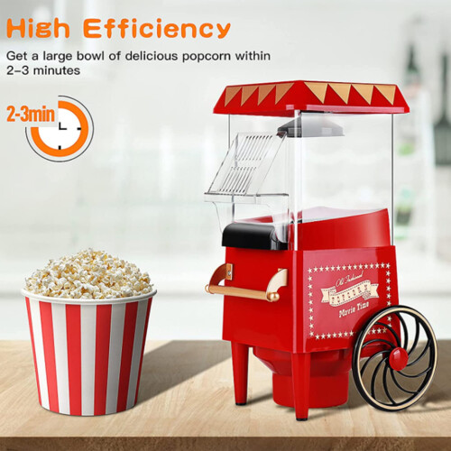 Hot Air Popcorn Machine Healthy and Quick Snack for Home EU Plug 1