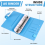 25Pcs A6 PU Leather Budget Binder Set, Cover Planner Blue 6