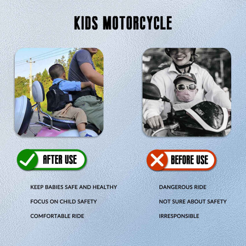 Motorcycle Adjustable Seat Belt for Kids Fixed Safety Harness Black 1