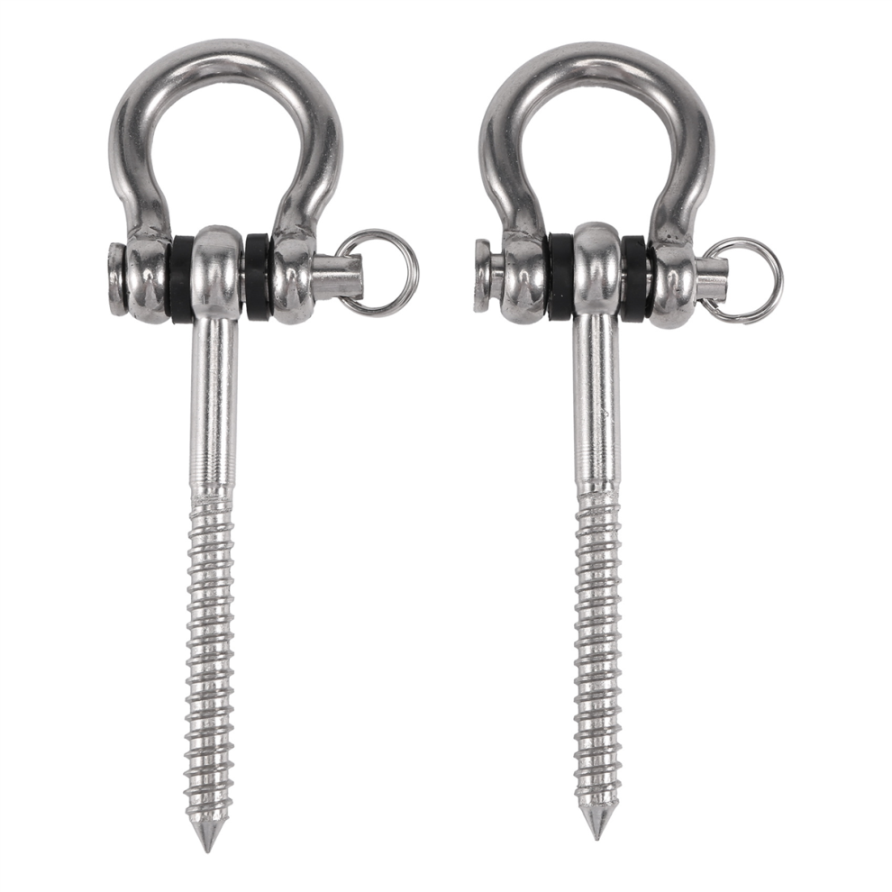 2 Pcs 304 Stainless Steel Screw Bracket Heavy Duty 180 Swing Hangers 4853956002316